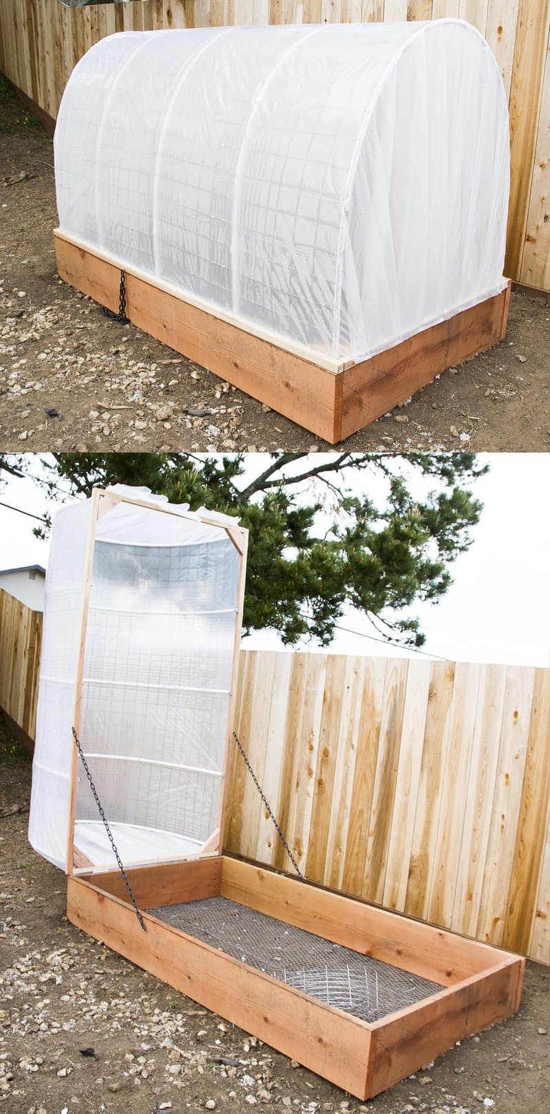 DIY Raised Bed Greenhouse Garden with Removable Cover