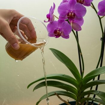 Eine einzige Tasse genügt, um Ihre Orchidee wieder zum Blühen zu bringen