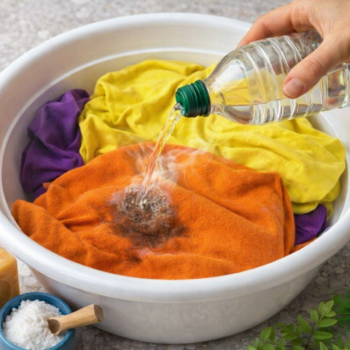 🧼 Weißer Essig: Das natürliche Geheimnis gegen hartnäckige Flecken auf Ihrer Kleidung ✨