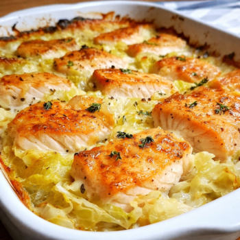 🥬 Lachs-Spitzkohl-Auflauf aus dem Ofen – Ein einfaches, gesundes Familiengericht