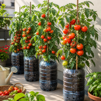 🍅 Tomaten im Plastikflaschen-Garten anbauen: Die überraschend effektive Balkon-Methode für eine reiche Ernte 🌿