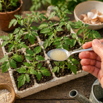 🌱 Nur 1 Löffel! So werden deine Tomatensetzlinge kräftig, gesund & ertragreich 🍅✨