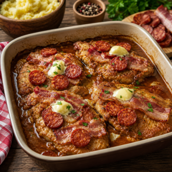 🍖 Versunkene Schnitzel nach ungarischer Art – Unglaublich zart, saftig und voller Geschmack
