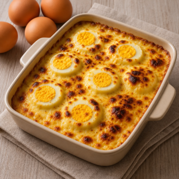 Eiergratin mit gekochten Eiern: einfaches Rezept mit Béchamelsauce 🥚🧀