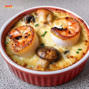 🐚 Jakobsmuschel-Auflauf mit Garnelen & Champignons – cremig, einfach und festlich