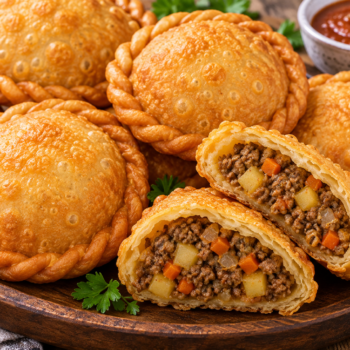 🥟 Geflochtene Fleischpasteten: Knusprig, herzhaft und wunderschön geformt